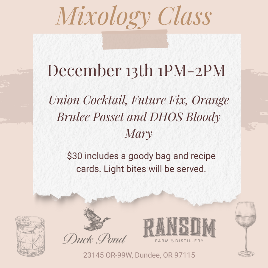 December Mixology Class
